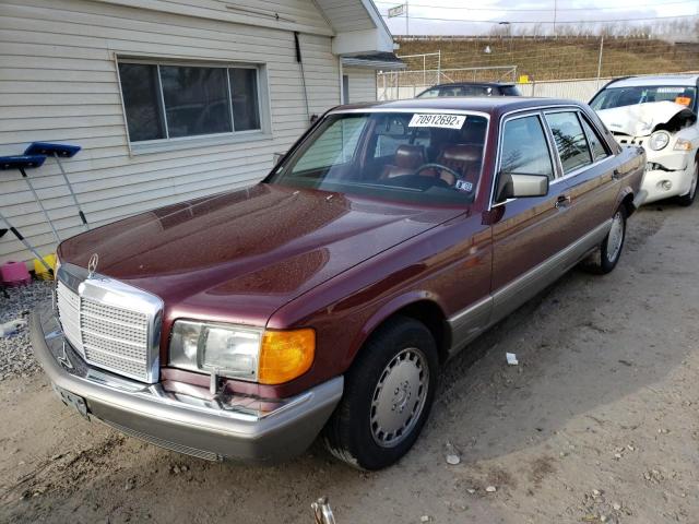 WDBCA35D9HA355051 - 1987 MERCEDES-BENZ 420 SEL BURGUNDY photo 1