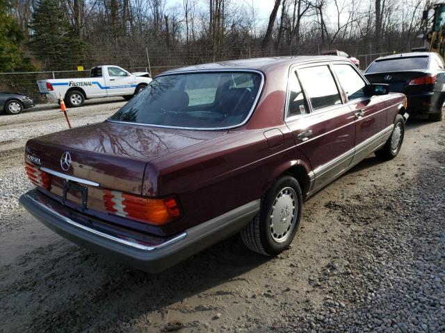 WDBCA35D9HA355051 - 1987 MERCEDES-BENZ 420 SEL BURGUNDY photo 3