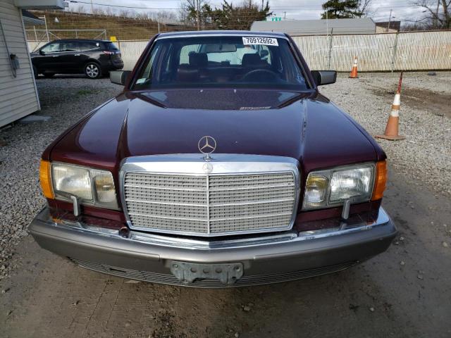 WDBCA35D9HA355051 - 1987 MERCEDES-BENZ 420 SEL BURGUNDY photo 5