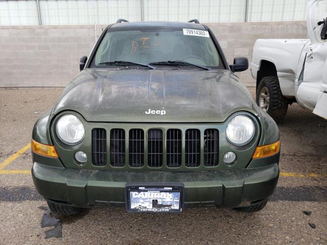 1J4GK48K97W718198 - 2007 JEEP LIBERTY SP GREEN photo 5