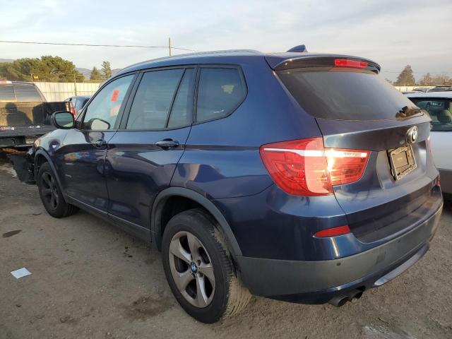 5UXWX5C54BL708309 - 2011 BMW X3 XDRIVE2 BLUE photo 2