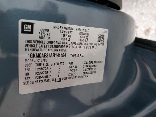 1GKMCAE31AR141484 - 2010 GMC YUKON SLE BLUE photo 14