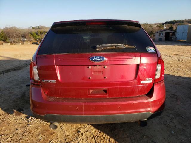 2FMDK3J91EBA74376 - 2014 FORD EDGE SEL RED photo 6