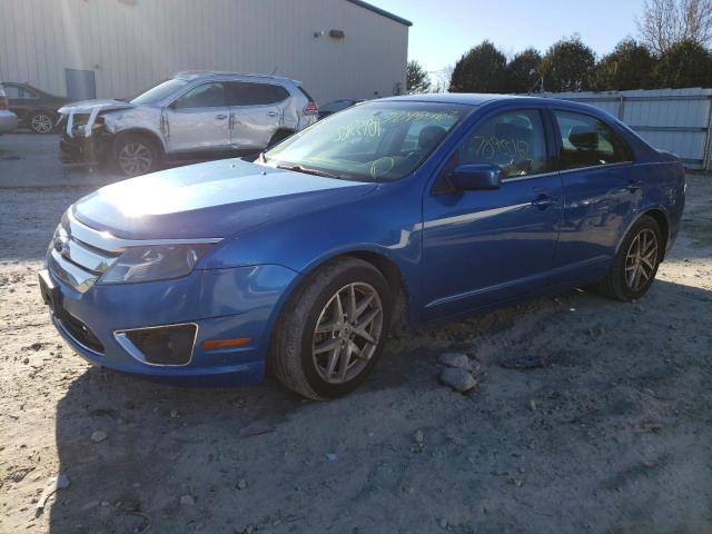 3FAHP0CG9BR142654 - 2011 FORD FUSION SEL BLUE photo 1