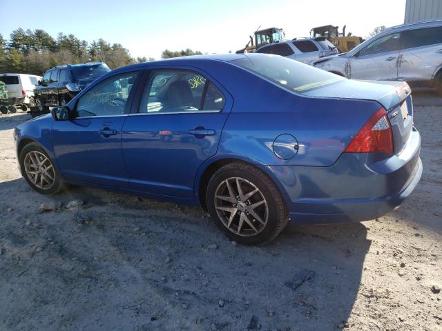 3FAHP0CG9BR142654 - 2011 FORD FUSION SEL BLUE photo 2