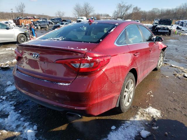 5NPE24AF0FH256824 - 2015 HYUNDAI SONATA RED photo 4