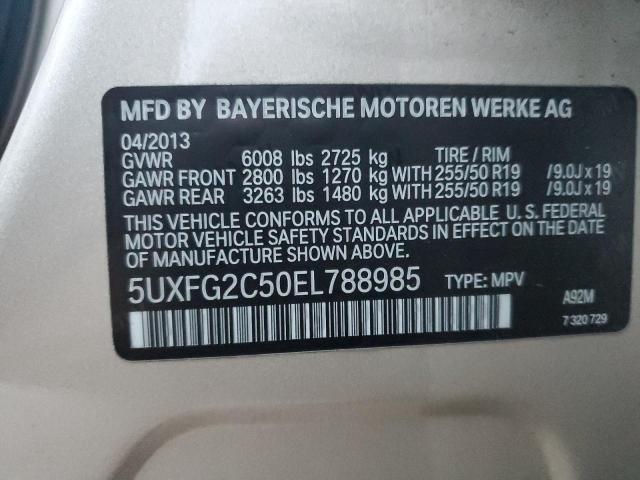 5UXFG2C50EL788985 - 2014 BMW X6 XDRIVE3 GOLD photo 13