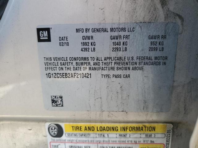 1G1ZC5EB2AF210421 - 2010 CHEVROLET MALIBU 1LT ბეჟი ფოტო 13