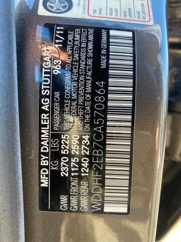 WDDHF2EB7CA570864 - 2012 MERCEDES-BENZ E 350 BLUE CHARCOAL photo 10