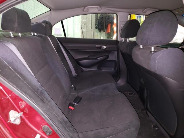 2HGFA156X9H514216 - 2009 HONDA CIVIC LX-S ბურგუნდია ფოტო 10