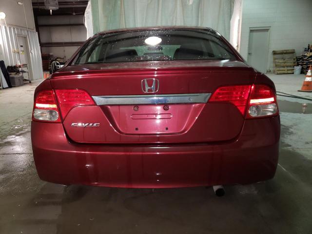 2HGFA156X9H514216 - 2009 HONDA CIVIC LX-S ბურგუნდია ფოტო 6