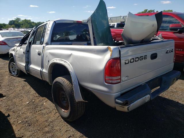 1B7HG2ANX1S325538 - 2001 DODGE DAKOTA QUA SILVER photo 3