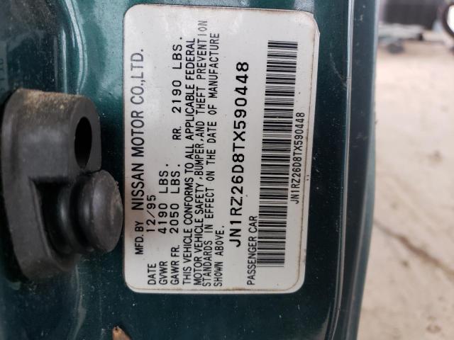 JN1RZ26D8TX590448 - 1996 NISSAN 300ZX 2+2 GREEN photo 12