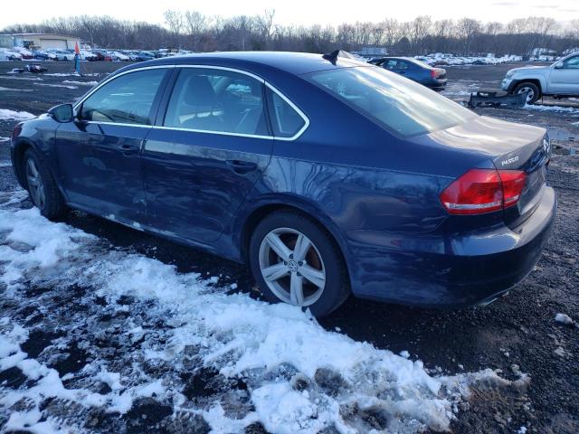 1VWBP7A34CC****** - 2012 VOLKSWAGEN PASSAT SE BLUE photo 2