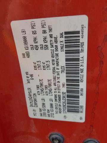 1D7KS28C26J230192 - 2006 DODGE RAM 2500 S წითელი ფოტო 12