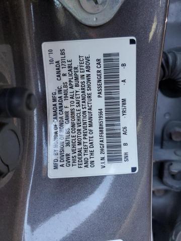 2HGFA1F68BH519564 - 2011 HONDA CIVIC LX-S رمادي صورة 12