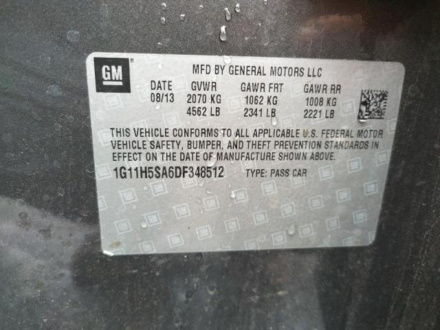 1G11H5SA6DF348512 - 2013 CHEVROLET MALIBU LTZ გრაფიტი ფოტო 13