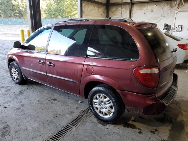 1B4GP45312B664185 - 2002 DODGE CARAVAN SP BURGUNDY photo 2