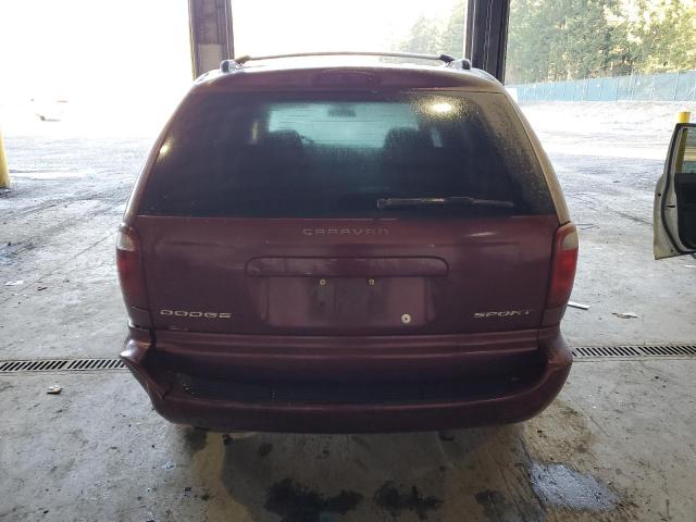 1B4GP45312B664185 - 2002 DODGE CARAVAN SP BURGUNDY photo 6