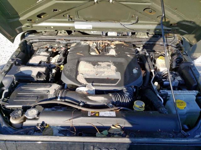 1C4GJWAG0FL768465 - 2015 JEEP WRANGLER S მწვანე ფოტო 7