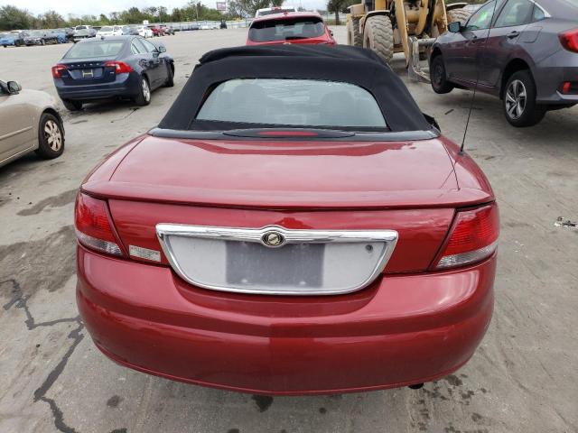 1C3EL75R26N136157 - 2006 CHRYSLER SEBRING GT RED photo 6