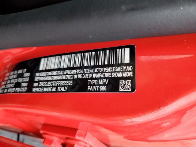 ZACCJBCT0FPB55595 - 2015 JEEP RENEGADE T RED photo 14