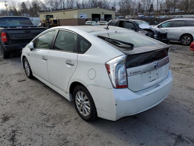 JTDKN3DP6D3043183 - 2013 TOYOTA PRIUS PLUG WHITE photo 2