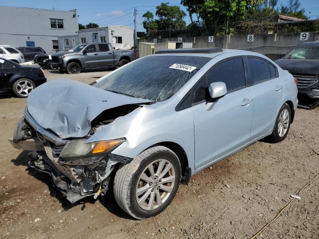 2HGFB2F98CH503525 - 2012 HONDA CIVIC EXL Mavi foto 1