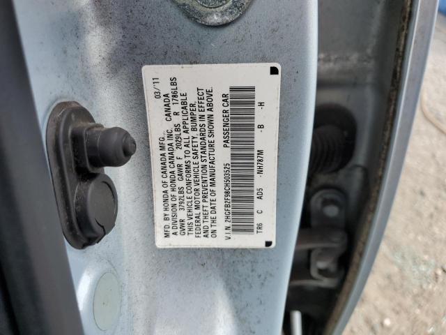 2HGFB2F98CH503525 - 2012 HONDA CIVIC EXL Mavi foto 12