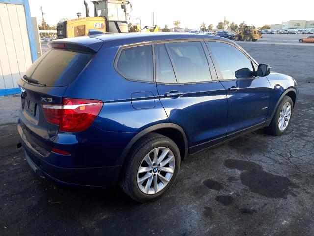 5UXWX9C54D0D08815 - 2013 BMW X3 XDRIVE2 BLUE photo 3