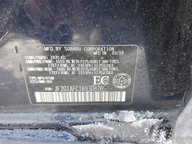 JF2GTAFC1K8308765 - 2019 SUBARU CROSSTREK PREMIUM  լուսանկար 10