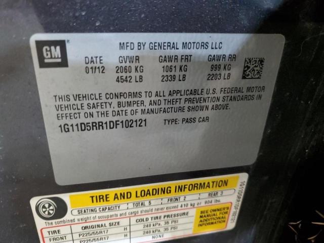 1G11D5RR1DF102121 - 2013 CHEVROLET MALIBU 1LT 石墨色 照片 12