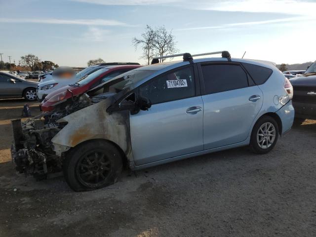 JTDZN3EU7FJ028872 - 2015 TOYOTA PRIUS V BLUE photo 1