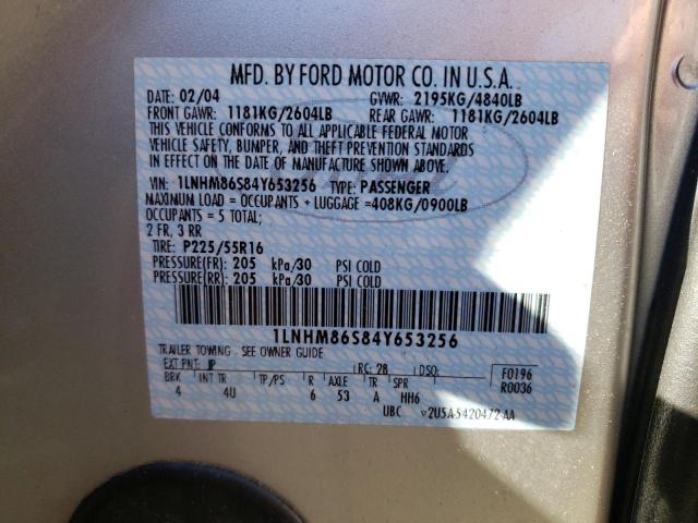 1LNHM86S84Y653256 - 2004 LINCOLN LS 银色 照片 12