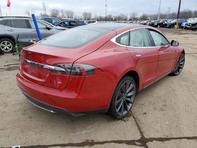 5YJSA1H12EFP56687 - 2014 TESLA MODEL S Qırmızı foto 3