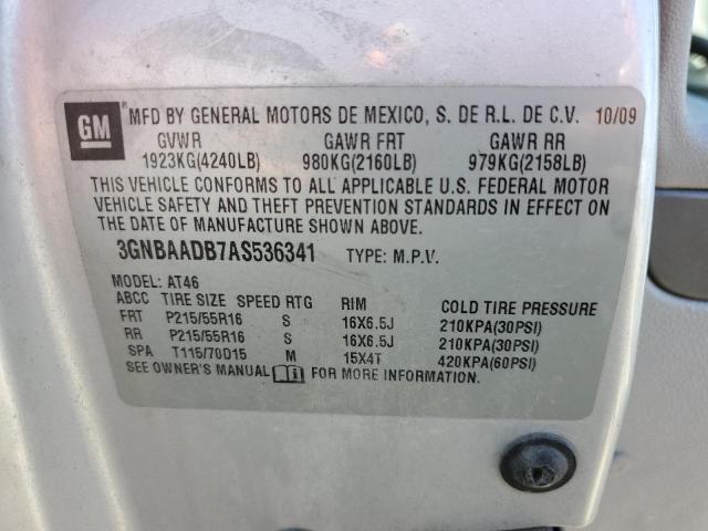 3GNBAADB7AS536341 - 2010 CHEVROLET HHR LS GRAY photo 12