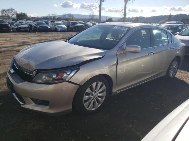 1HGCR2F84EA053377 - 2014 HONDA ACCORD EXL GOLD photo 1