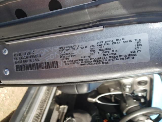 1C4GJXAN1MW670318 - 2021 JEEP WRANGLER S ვერცხლისფერი ფოტო 12