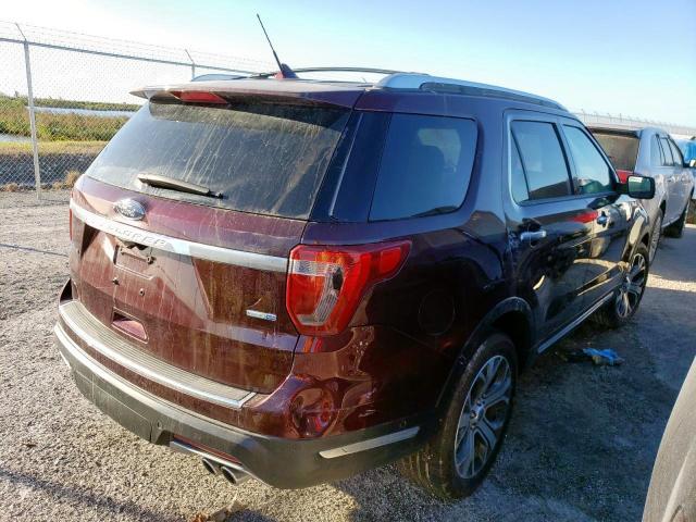 1FM5K8HT1KGA05730 - 2019 FORD EXPLORER P RED photo 4