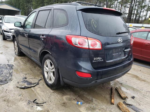 5XYZKDAG5CG096114 - 2012 HYUNDAI SANTA FE L BLUE photo 2