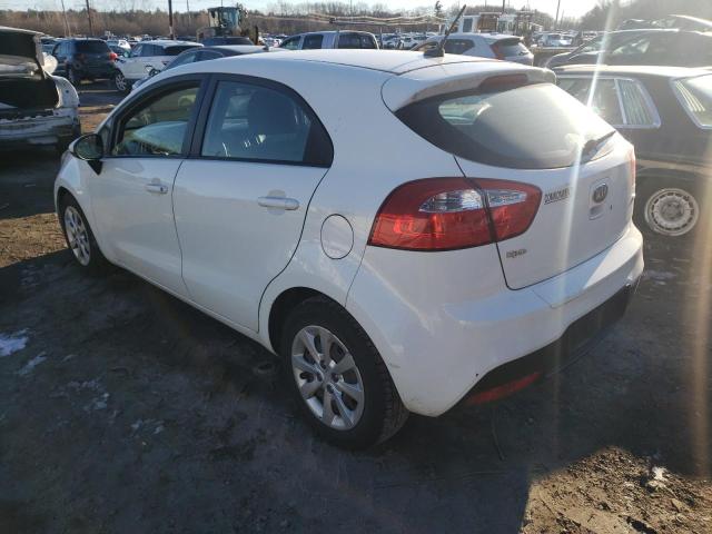 KNADM5A3XD6228213 - 2013 KIA RIO LX WHITE photo 2