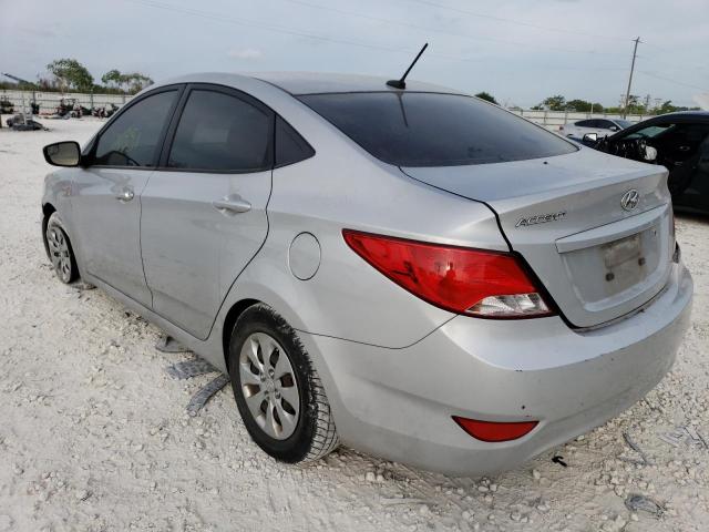 KMHCT4AEXFU802641 - 2015 HYUNDAI ACCENT SILVER photo 2