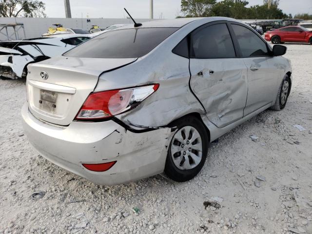 KMHCT4AEXFU802641 - 2015 HYUNDAI ACCENT SILVER photo 3