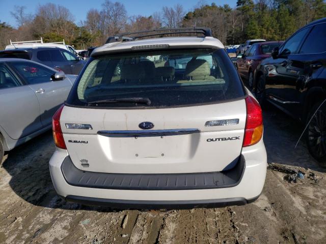 4S4BP62C377334311 - 2007 SUBARU OUTBACK OU WHITE photo 6