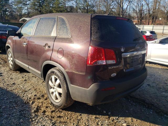 5XYKT3A17CG230139 - 2012 KIA SORENTO BA BURGUNDY photo 3