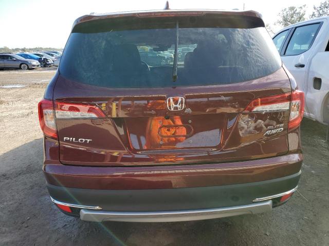 5FNYF6H00NB000145 - 2022 HONDA PILOT ELIT BURGUNDY photo 6