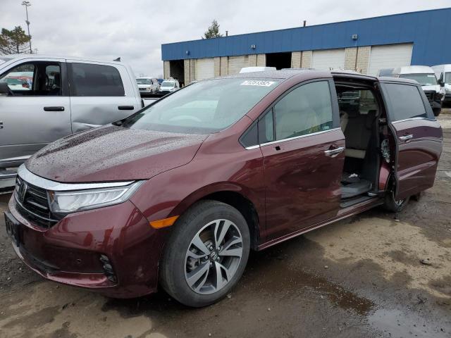 5FNRL6H8XMB021683 - 2021 HONDA ODYSSEY TO BURGUNDY photo 1