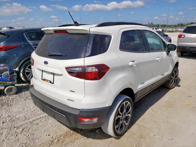 MAJ6S3JL4LC343465 - 2020 FORD ECOSPORT S WHITE photo 4