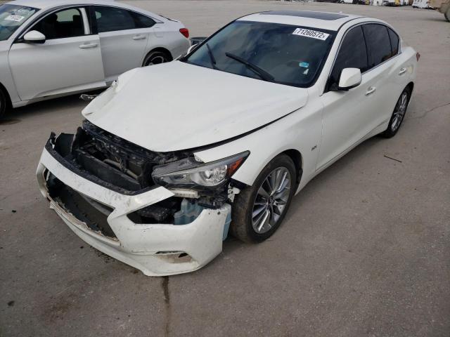 JN1EV7AP7JM359015 - 2018 INFINITI Q50 LUXE WHITE photo 1