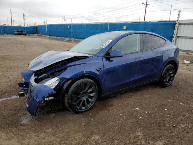 7SAYGDEE0NF386828 - 2022 TESLA MODEL Y BLUE photo 1